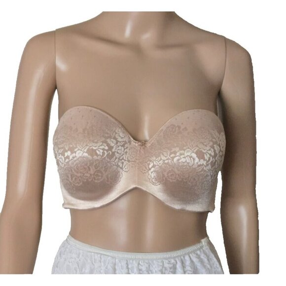 Soma Stunning Support underwire beige lined strapless size 34DDD - Picture 1 of 4